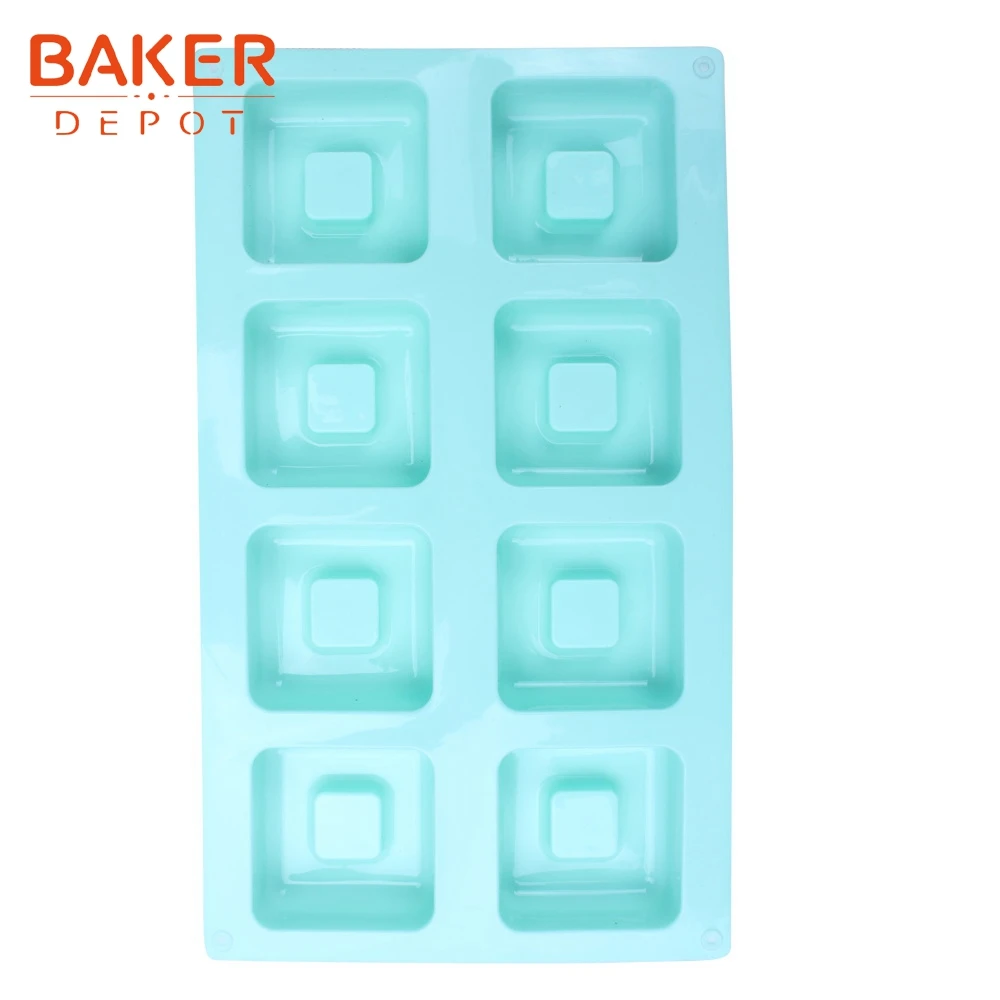 BAKER DEPOT силиконовая форма для выпечки, формочка квадратной формы форма для льда и мыла Пудинг Желе хлеб бисквит форма для выпечки кондитерские изделия десерт инструменты