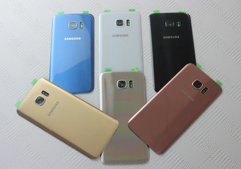 Samsung оригинальная задняя Батарея крышка Стекло Корпус для samsung GALAXY S7 край G9350 S7 G9300 задняя Батарея дверь задняя Стекло чехол