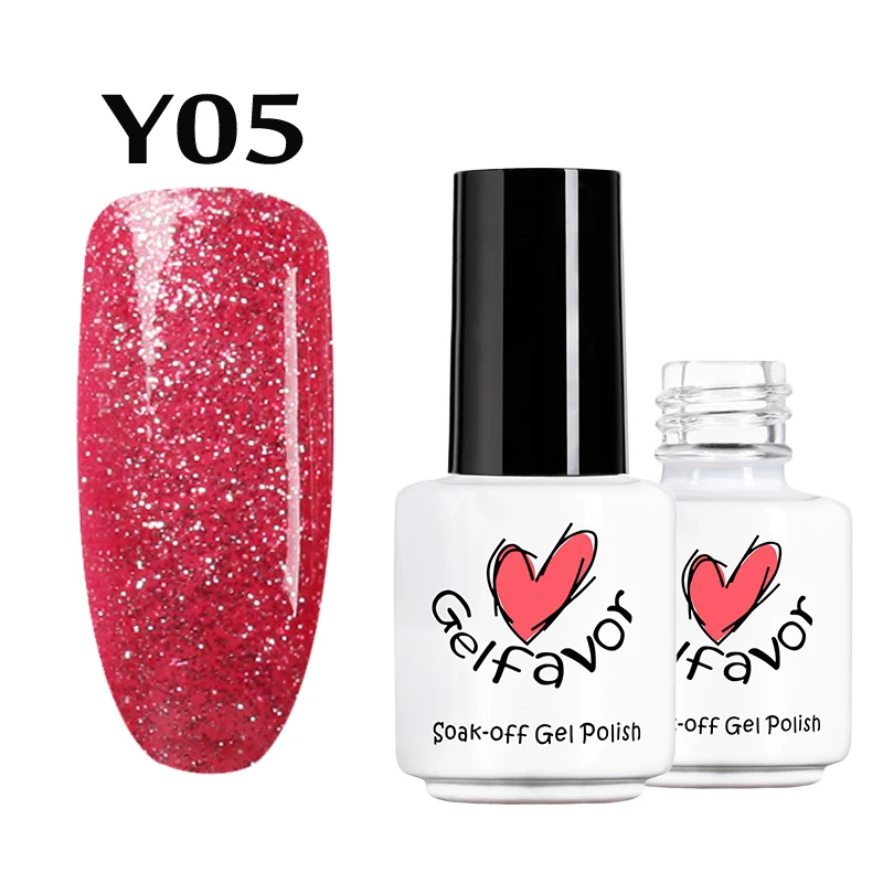 Нам $1 Выкл в США $2 Gelfavor из серебряных алмазов серии гель Lacquer7ml Цвета вымачивать