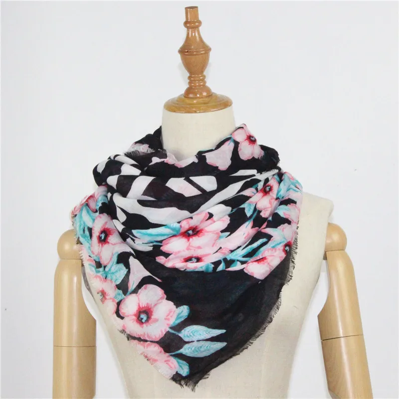 2017 новые женские шарфы/шали с цветочным принтом|women scarf|women print scarfscarf women |
