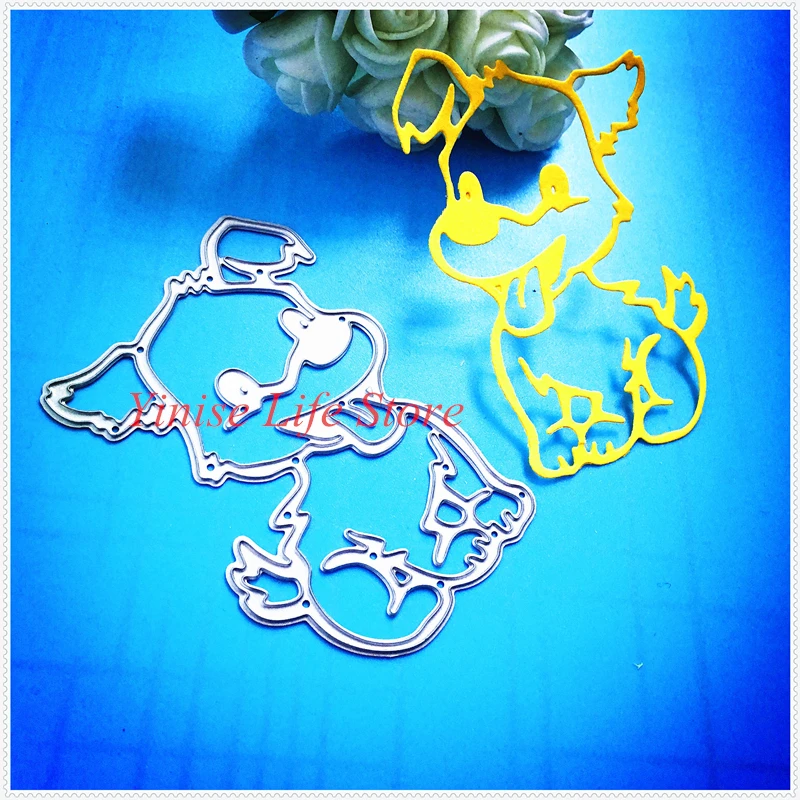 YINISE металлические режущие штампы для трафареты скрапбукинга маленькая собака