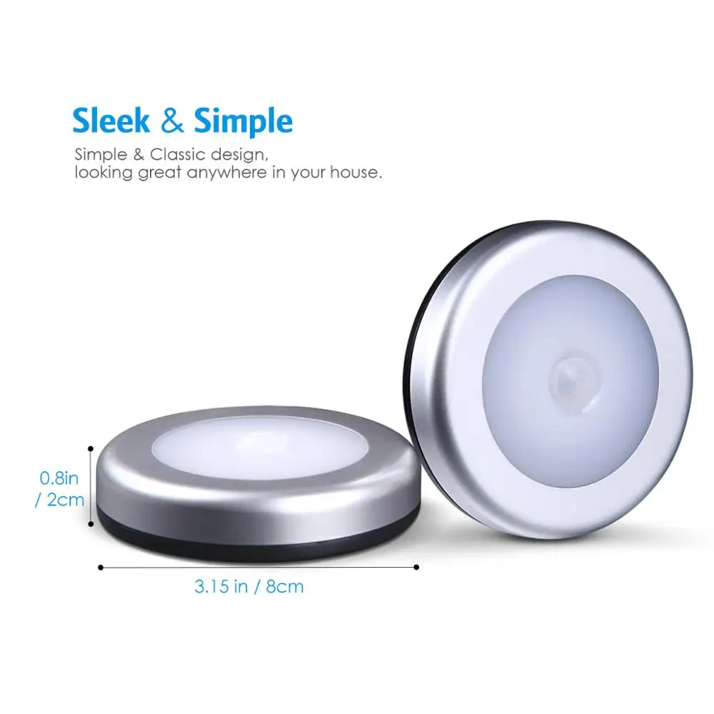 Беспроводной светодиодный светильник AMIR с датчиком движения 3/6 шт. Ночной для