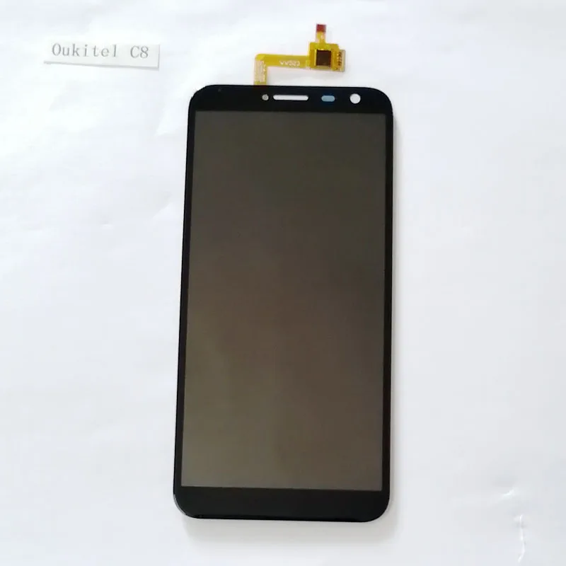 Для Oukitel C8 ЖК-дисплей+ Сенсорная панель Цифровой запасные части в сборе 5,5 дюймов+ клейкое ЖК-стекло