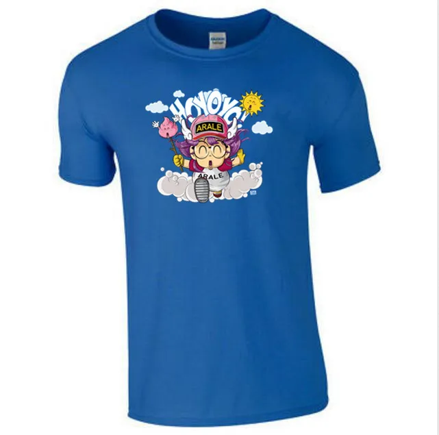 Бесплатная доставка мужские футболки Arale Hoyoyo подарок на день рождения топы с