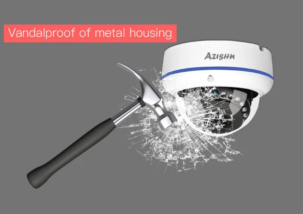 AZISHN H.265 5MP POE CCTV система безопасности 5.0MP NVR Взрывозащищенная аудио ip-камера P2P Onvif ИК ночного наружного наблюдения комплект