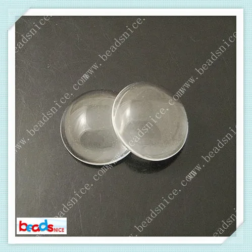 

Beadsnice ID13496 16mm circle glass tiles clear glass cabochons for handmade jewelry of cabochon settings