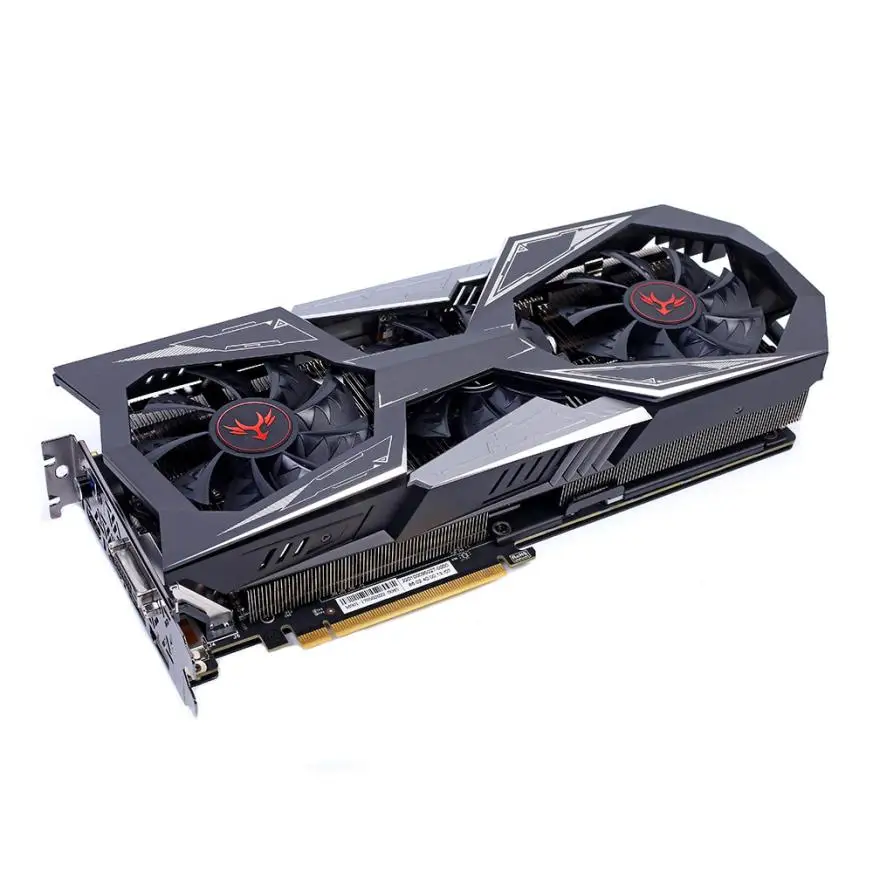 Цветной видеокарта IGame GTX1080Ti Vulcan X OC GPU 1620 1733 МГц 11 г 352bit SLI VR готовый ЖК монитор