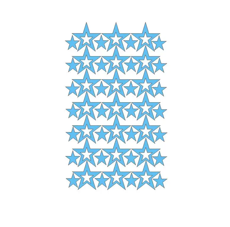 Light Blue 49 шт 3-6 см полые звезды наклейки на стены для детей Детские для детской комнаты наклейки на стены домашний декор Мальчики Девочки Подарки маленькая звезда обои - Цвет: Light Blue