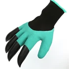 Садовые перчатки для выкапывания растений, резиновые полиэфирные рабочие защитные перчатки для садовых работ, АБС-пластик, защитные рабочие перчатки