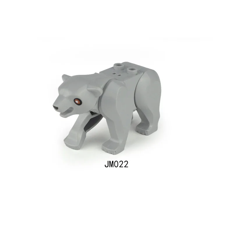 4 шт. городские животные фигурки зоопарка Акула жираф медведь строительные блоки