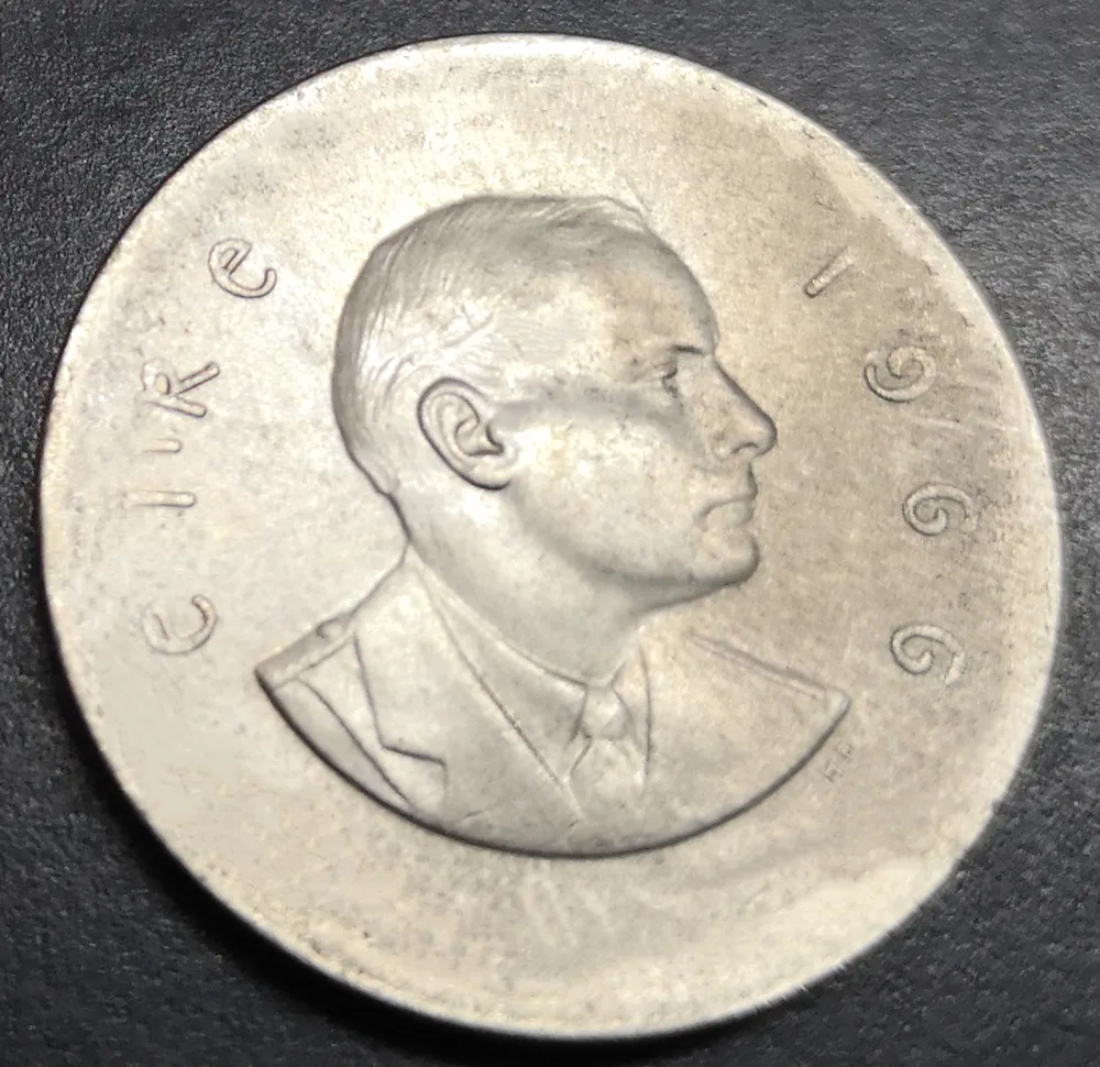 1966 ирландские серебряные перламутровые shillings Высококачественная копия, Посеребренная монета