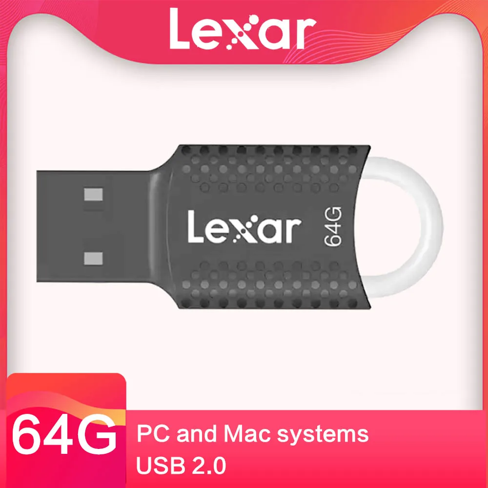 Оригинальный USB флеш накопитель Lexar V40 64 ГБ 32 2 0 для ПК и систем Mac|USB