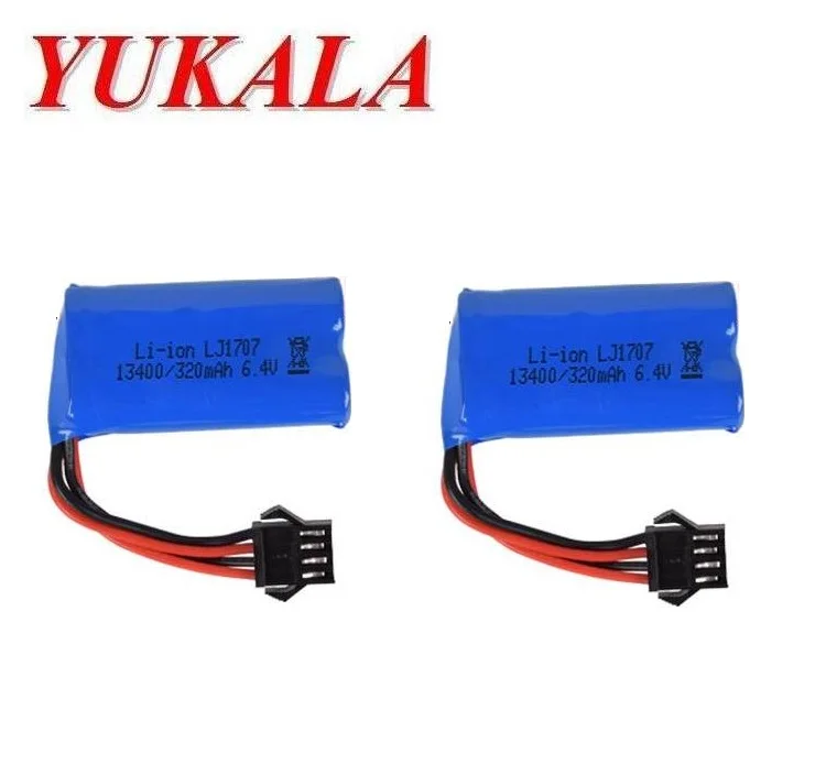 

Wltoys 18428-c 18628 18629 1/18 высокоскоростная батарея для радиоуправляемого грузовика 6,4 В 320 мАч литий-ионная батарея 1 шт. 2 шт.