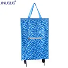 Большая сумка для покупок, женские портативные сумки для покупок для органайзера, складные сумки на колесиках для овощей