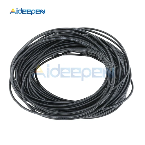 Black 10 метров UL-1007 провод 24AWG ПВХ изолированный провод электрический кабель Монтажный провод 300 В шнур красный/черный/синий/желтый - Цвет: Black