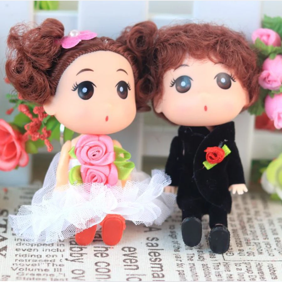2 шт./компл. пара путающая кукла Ddung упаковка букета Материал 12 см Свадебная Кукла