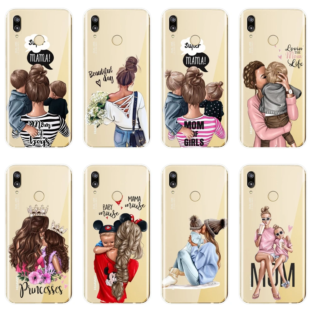 Чехол для девочки, ребенка, женщины, мамы, для huawei P20 Lite Pro P9 P10 P Smart Plus P8 P9 Lite Mini, Мягкая силиконовая задняя крышка, чехол для телефона