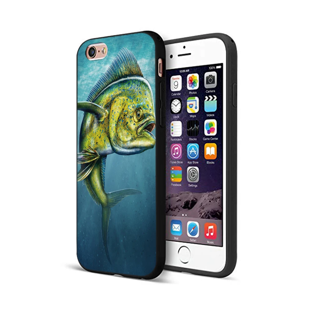 Черный ТПУ чехол для iphone 5 5s se 6 6s 7 8 plus x 10 силиконовый XR XS 11 pro MAX Рыболовная Снасть