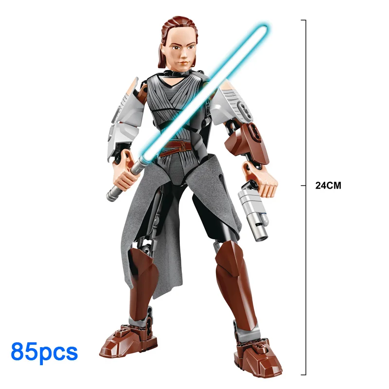 Rey II Звездные войны последний джедай сборная фигурка Rey Chewbaccad Kylo Rend Fin клон капитан люк строительные блоки Скайуокера игрушка - Цвет: Rey II