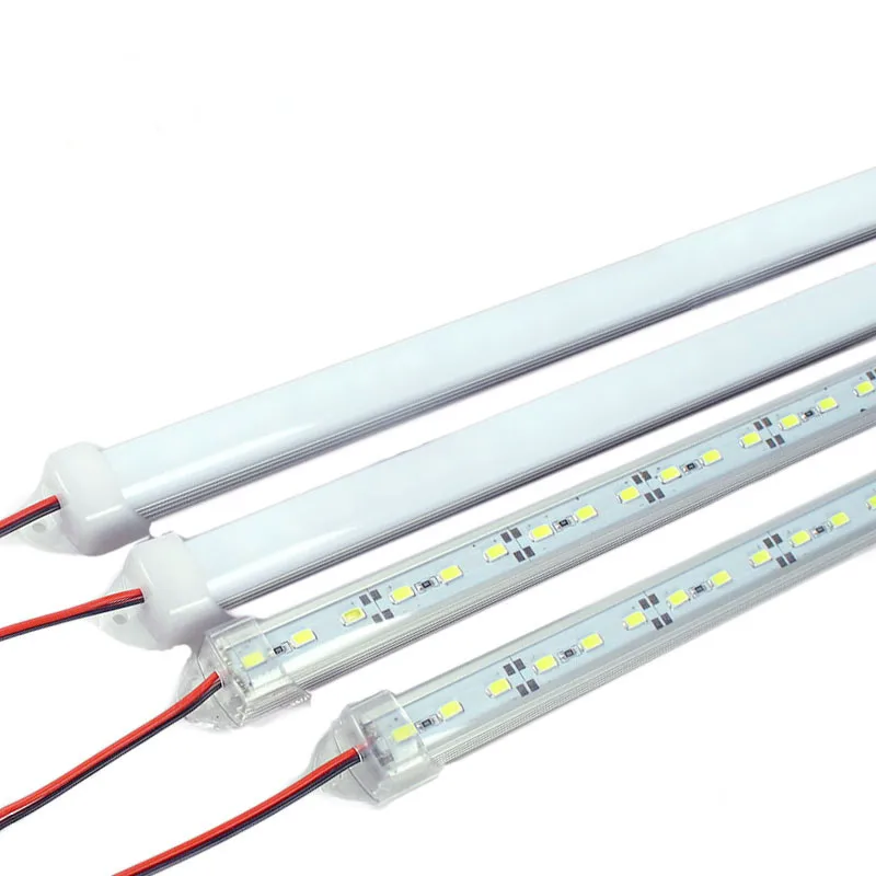 

10pcs 50cm 5630 5730 36led dc12v hard rigid bar strip with U aluminum profile shell channel housing cabinet light kitchen light