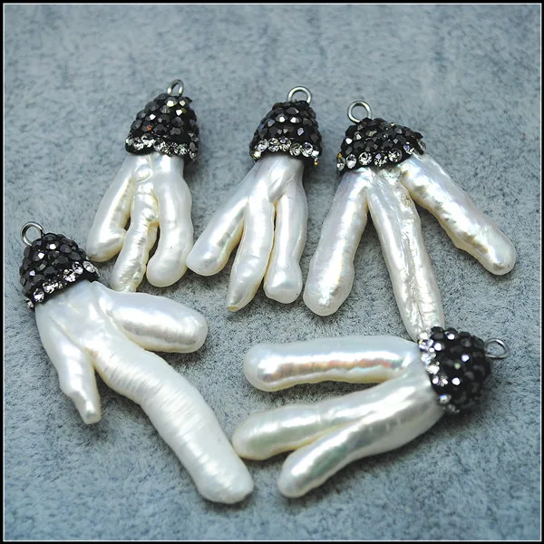 1PC natures shell pendants with rhinestone for earring making accessories natural cultured freshwater pearl | Украшения и