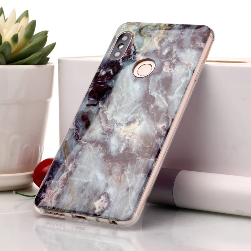 IMD Мрамор камень чехол для Xiaomi mi A2 Lite красный Примечание 5 Pro Красный S2 крышка