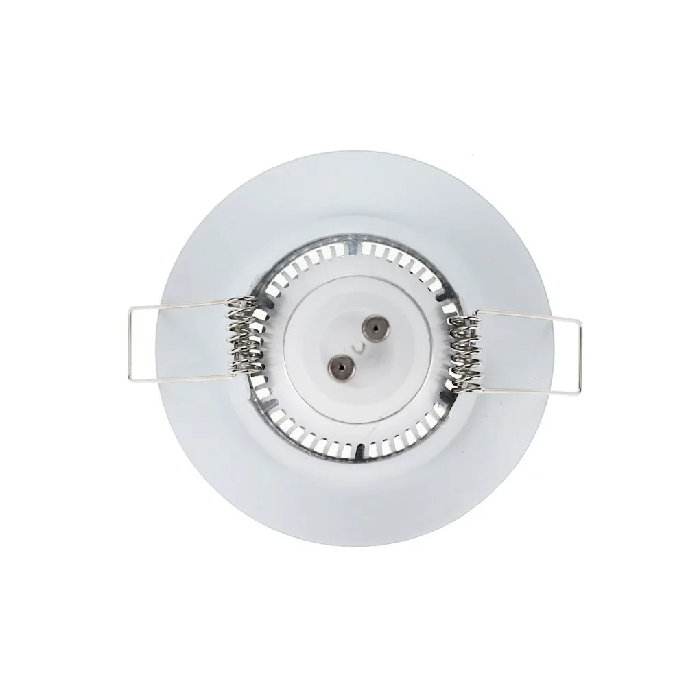 10PCS Modern Aluminum White Nickel Recessed Spotlight Surface Mounting Frame MR16 GU10 Base Socket Lighting Fixture