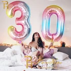 40 дюймовые градиентные радужные шары с цифрами, большие цифры, шары для будущей мамы, дня рождения, свадьбы, Baby Shower вечерние вечеринки, шары