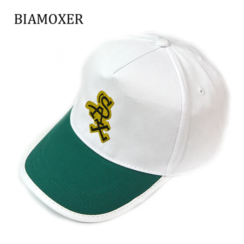 Зеленый 2 цвета синий зеленый Детектив Конан Хаттори Heiji Cosplay Snapback шляпа хлопок бейсбол кепки - Цвет: Зеленый