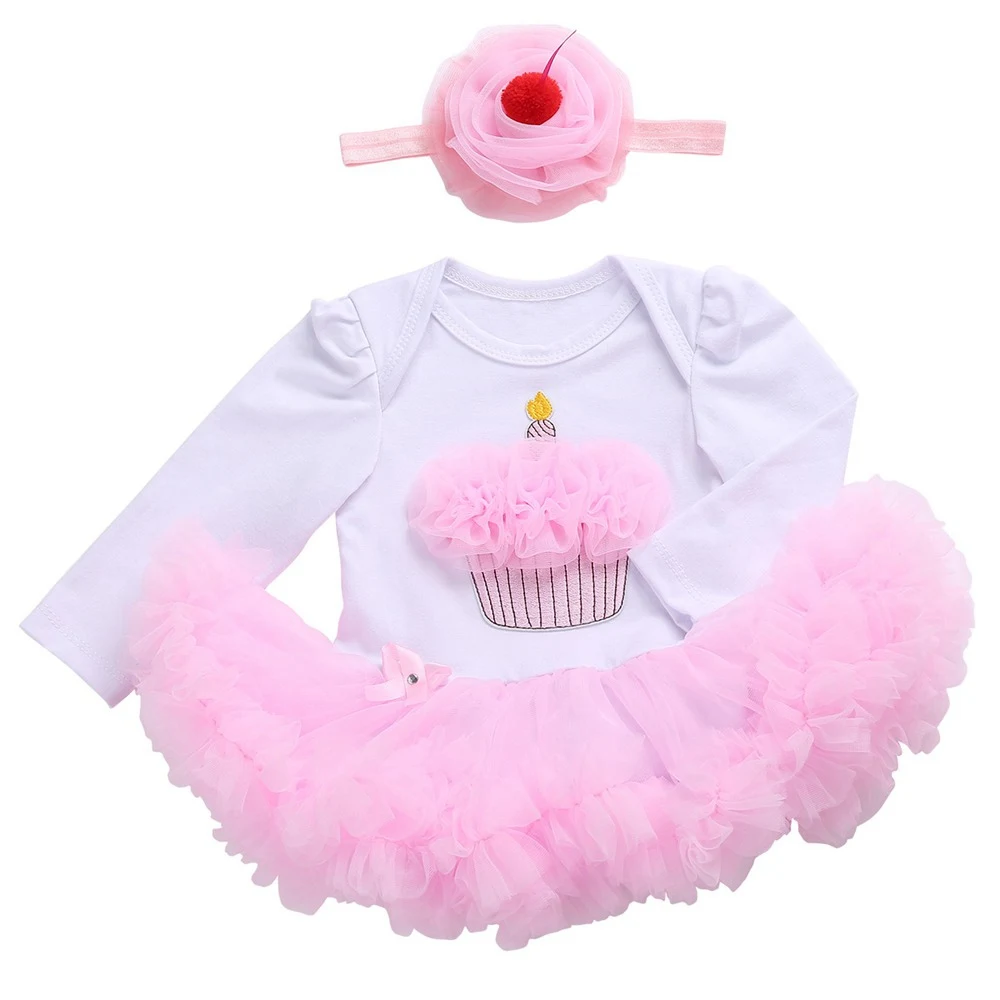 Зимний Крестильный девушка Vestido Infantil Одежда для малышей Раффлед Гетры повязка
