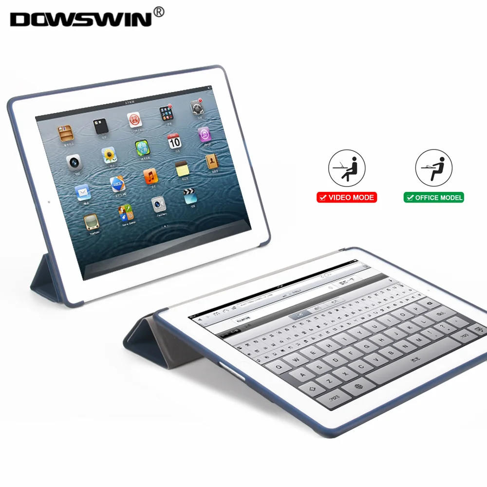 Чехол DOWSWIN для apple ipad 2 3 4 умный флип чехол мягкий накладка из ТПУ Ультратонкий