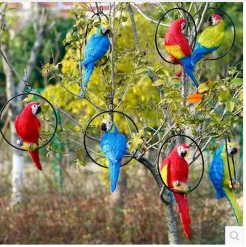 

First resin parrot bird crafts, home decoration decorative pendant, garden decoration