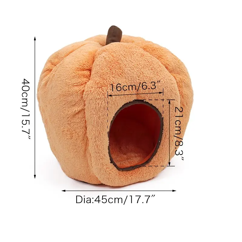 

Pet House For Small Medium Animals Soft Breathable Cute Pumpkin Dog Bed Cat Nest Festival Gift For Halloween honden mand Bed Pet