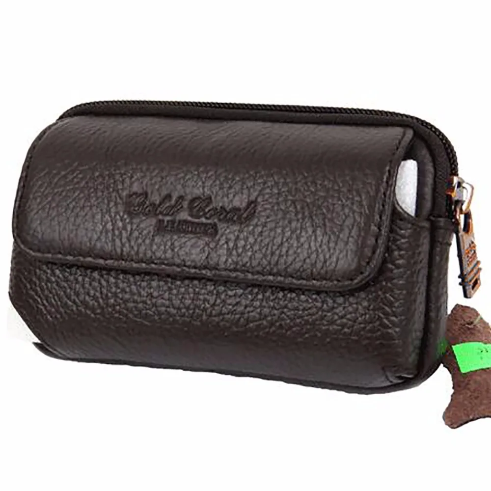 Высококачественный мужской чехол в виде поясной сумки из натуральной кожи с