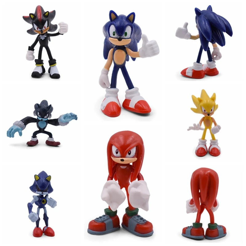 Sonic фигурка милого аниме Мини Sonic Boom Редкие тени ПВХ Коллекционная модель куклы игрушки подарок для ребенка