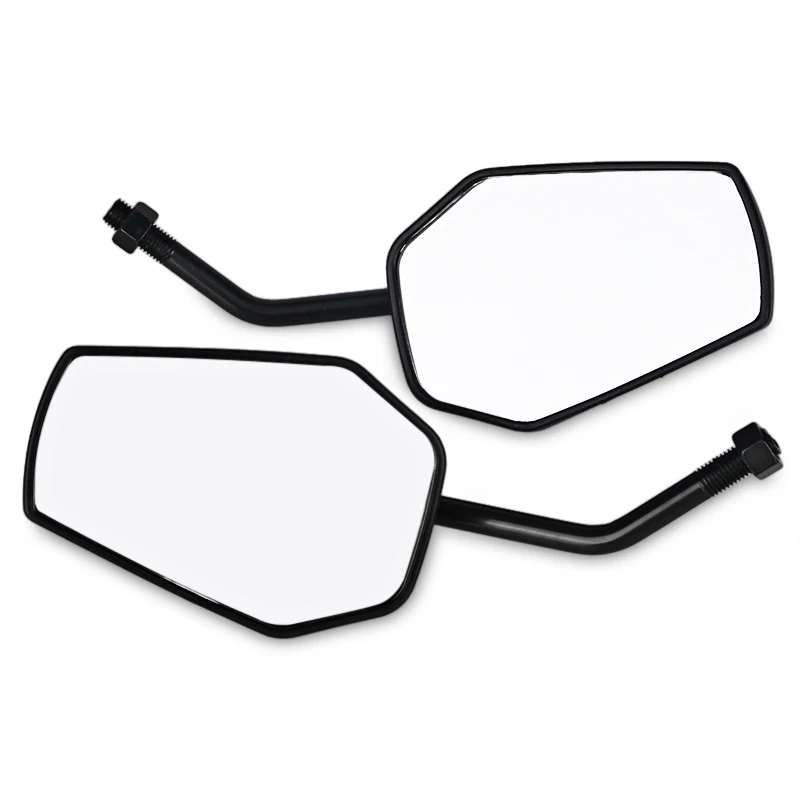 

2pcs 10mm Black Custom Motorcycle Mirrors Universal Moto Scooter Handle Side Rearview Mirrors Motorcycle Accessories