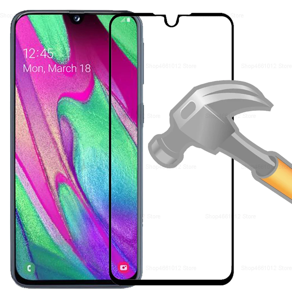 Защитное закаленное стекло для Samsung Galaxy A40 полная защита экрана SM A405FN/DS A405F/DS