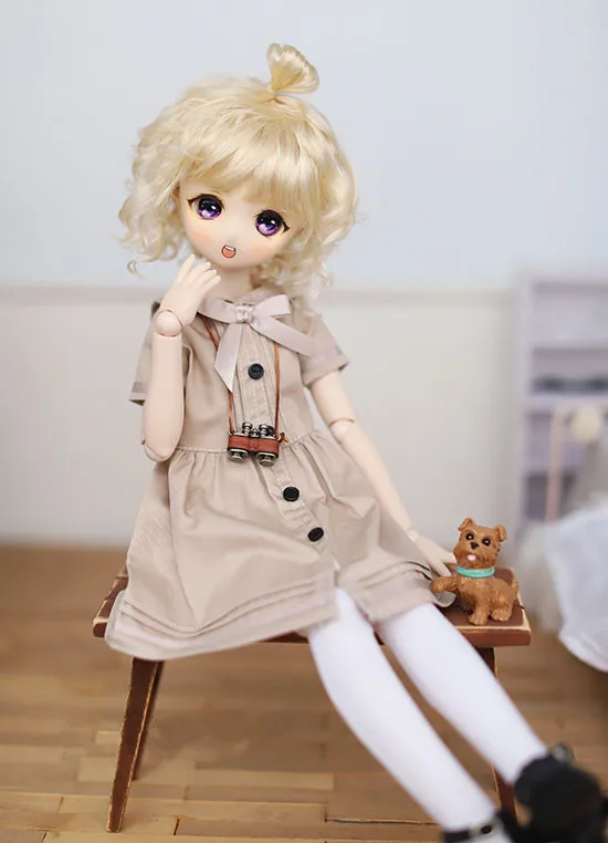 

BJD doll dress white black khaki Sailor dress for 1/3 1/4 1/6 BJD SD DD MSD YOSD doll clothes accessories Western style clothes