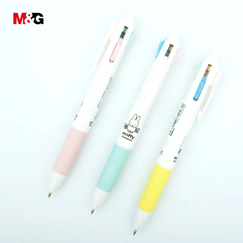 

M&G kawaii 4color ballpoint pen for office&school supplies cartoon colored stationery cute brand gift gel pens for writing girls