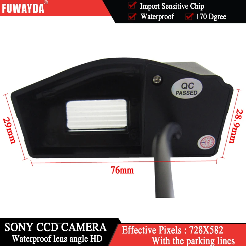 FUWAYDA Беспроводная цветная для SONY CCD Автомобильная камера заднего вида Mazda 2 / 3 + 4