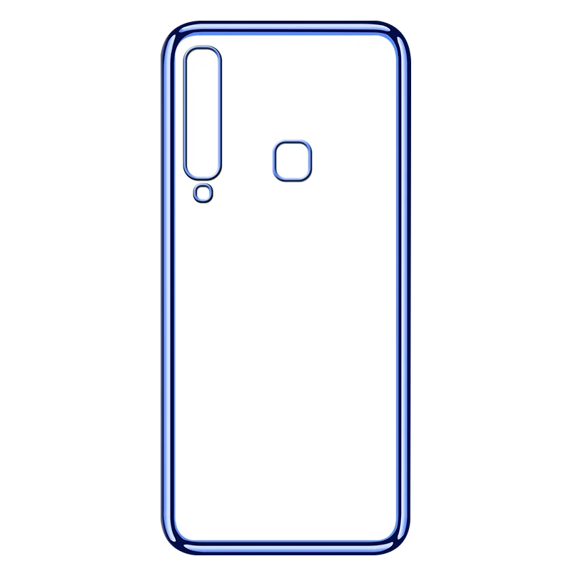 Luxury Plating TPU Case For Samsung Galaxy A7 2018 Ultra Thin Soft Silicone A9 Phone Cover Transparent |