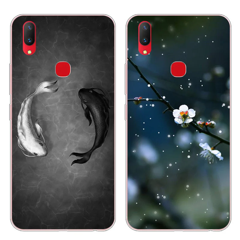 Чехол для телефона Vivo Y95 Capa Cover night view противоударный мягкий ТПУ чехол задней