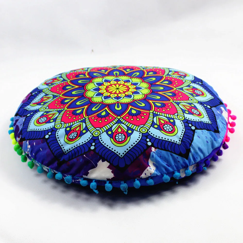 Gajjar Новинка 43*43 см напольные подушки с индийской мандалой круглые Boho Чехлы для подушек текстильный чехол для подушек Прямая поставка