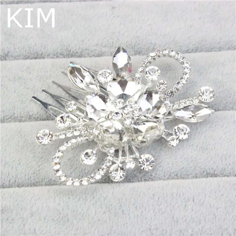 Женские свадебные украшения для волос компактные маленькие сверкающие гребни со