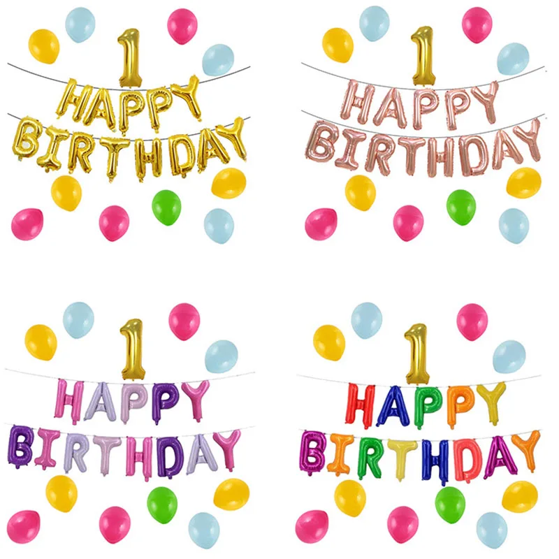 27 шт./компл. шар с днем рождения фольга латекс тематический костюм декоративные