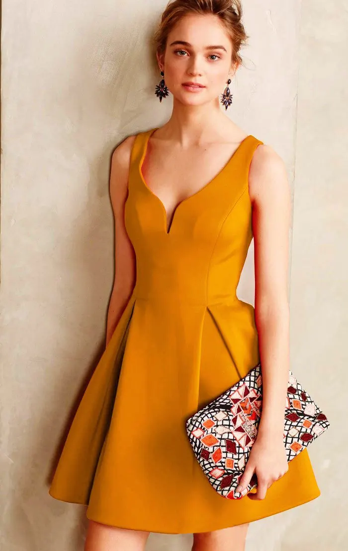 ZTVitality Solid V Neck Sleeveless Backless Women Dresses Sexy Slim Vestido De Festa Fashion Vintage Party Dress Elegant Pleated|fashion women