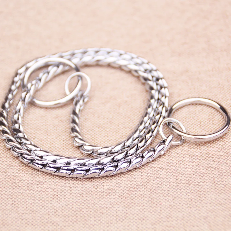 5 Размеры змея собачий ошейник с цепью металла собака жгут витая Цепочки и ожерелья собака Show Training колье-ошейник для домашнего питомца, для собаки поводок 20