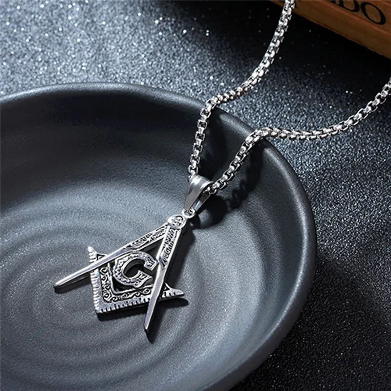 Масонская масонская подвеска ожерелья золотого/серебряного цвета из