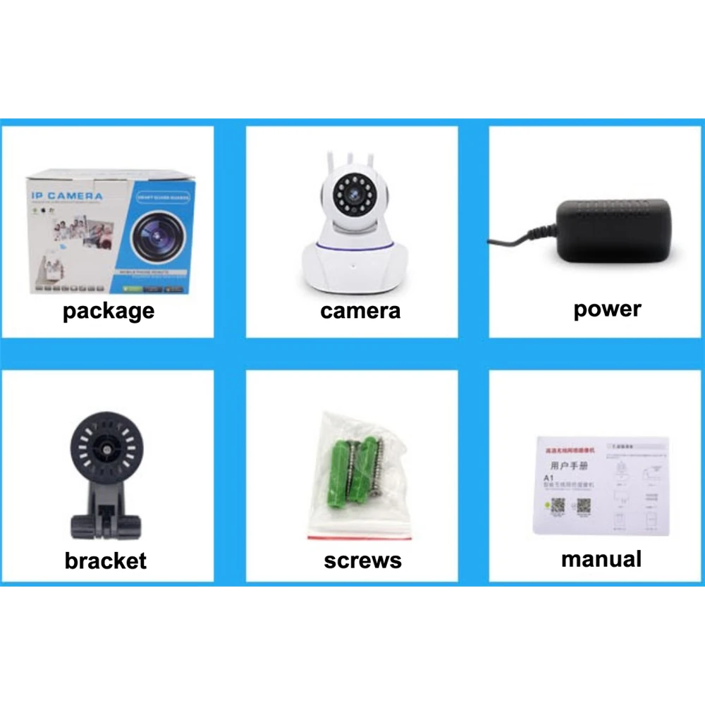 Умная Беспроводная IP-камера видеонаблюдения HD1080P с Wi-Fi | Безопасность и защита