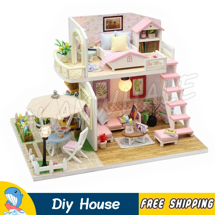 Миниатюрный Кукольный домик Grace Home DIY деревянный кукольный унисекс с мебелью